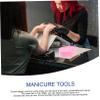Red Plastic Hand Soak Bowl, Rectangular Nail Spa Tray view 3