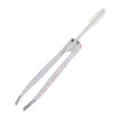 Beatifufu Eyebrow Shaper and Eyelash Applicator Tool Brush for Eyebrow Grooming and False Eyelashes Portable and Design in White