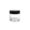 10 Pcs 30ml 1oz Plastic Cosmetic Jars Empty Refillable Clear Round Pot Jars with Black Lid Makeup Sample Storage Containers for Eye Shadow Lotion Cream Jewelry Craft view 2