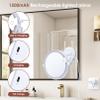 1X 10X Magnifying Shower Mirror with Lights, Rechargeable Lighted Manification Shaving Mirror No Drilling Locking Suction Mount, Double Sided 360 Bathroom Mirror for Men, Tabletop Makeup Mirror view 3