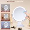 1X 10X Magnifying Shower Mirror with Lights, Rechargeable Lighted Manification Shaving Mirror No Drilling Locking Suction Mount, Double Sided 360 Bathroom Mirror for Men, Tabletop Makeup Mirror view 4