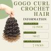 7 Packs Curly Crochet Hair for Black Women 12 Inch GOGO Curl Deep Ocean Wave Crochet Hair Synthetic Bohemian Crochet Braids(12 inch, 1B/27#) view 3