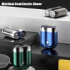 New Model Mini Dual-Head Electric Shaver, Mini Razor Dual Head Portable, Pocket Size Washable Electric Razor, Unisex Mini Portable Electric Shaver with Double-Ring Magnetic Cutter (Green) view 2