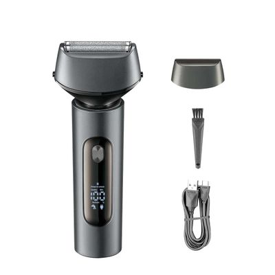 Men's Shaver, 3-Blades Wet Dry Electric Shaver for Men Rechargeable Facial Electric Razor Washable Beard Shaving Machine LCD Display