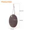 HARFINGTON Foot Pumice Stone for Feet Hard Skin Remover, Natural Volcanic Stone Foot Hand Pumice Stone Scrubber with String, Pedicure Exfoliation Tool, Black view 2