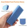 HARFINGTON 2pcs Foot Pumice Stone for Feet Hard Skin Remover, Foot Pumice Stone Scrubber for Hard Skin, Foot Dead Skin Remover Scrubber Pedicure Tool, Dark Blue,Light Blue view 4