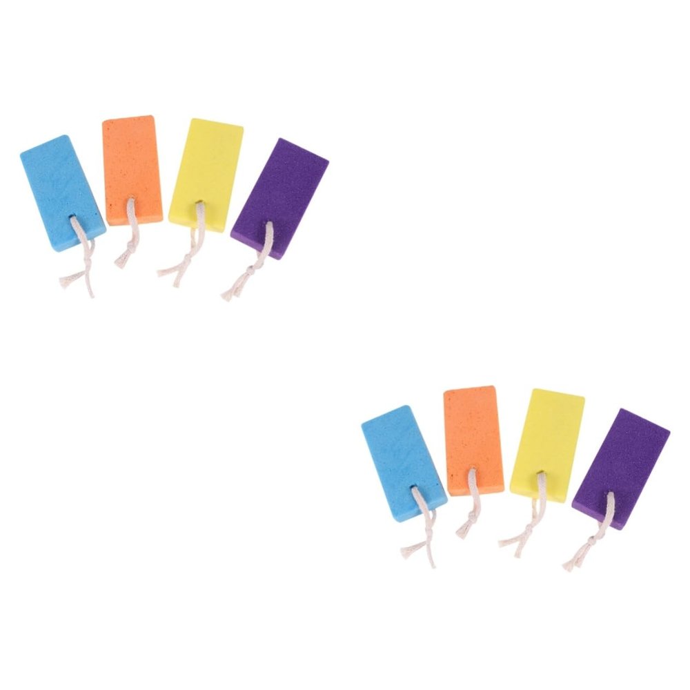 VINTORKY 8pcs Exfoliating Pumice Stones Rubbing Tool for Dead Skin Removal Mixed Colors for Foot Care and Pedicure