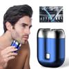 New Model Mini Dual-Head Electric Shaver, Mini Razor Dual Head Portable, Pocket Size Washable Electric Razor, Unisex Mini Portable Electric Shaver with Double-Ring Magnetic Cutter (Blue) view 1