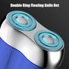 New Model Mini Dual-Head Electric Shaver, Mini Razor Dual Head Portable, Pocket Size Washable Electric Razor, Unisex Mini Portable Electric Shaver with Double-Ring Magnetic Cutter (Blue) view 3