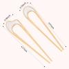 2Pcs French Hair Pins Large French Twist Hair Pin for Thick Hair U Shape Metal Hair Pins view 2