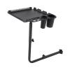 GEYOPMID Stylist Tray, Salon Tray Attached to Chair Adjustable Hairstylist Tray with Hair Extension Holder and Hair Dryer Holder 360 Rotating Barber Tray for Hairdressing Tools Steel Tattoo Tray view 1
