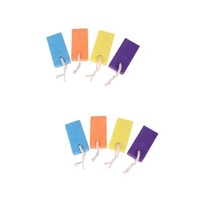 PLAFOPE 8pcs Pumice Stone for Exfoliating Feet Dead Skin Removers Bright Colors Convenient Hanging Rope and Strong Grinding for Foot Care