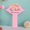Personalized Acrylic Lip Shape Handheld Mirror - Custom Name for Beauty Salon & Social Media view 2
