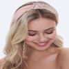 Huachi Pink Headbands for Women Girls Valentines Day Head bands Non Slip Cute Knotted Headbands Fashion Womens Headband Wide Top Knot Hairband for Womens Hair Pink Girls Hair Accessories for Women view 4