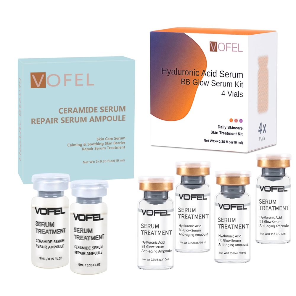 Ceramide Serum for Skin Barrier Repair, Hydrating Serum to Reduce Dryness and Wrinkles Serum Ampoule Solution 6 Vials