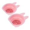 ASAKKURA 2pcs Bunny-shaped Silicone Makeup Brush Cleaner Bowl Hanging Design for Easy Storage Multipurpose Cleaner for Makeup Sponges and Brushes Chic and Practical for Home Use view 1