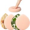 2 Pcs Makeup Sponges Makeup Sponges with Handles Cases Makeup Puffs for Foundation Creams and Powders (Water drop B) view 1
