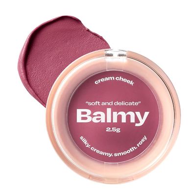 Balmy Cream Cheek | Lightweight Cloud-Touch Cheek Color | Buildable, Long-Wear Cream Blush with a Soft Matte Finish for Natural & Bold Looks | 2.5 g (No.6 Plum Jam)