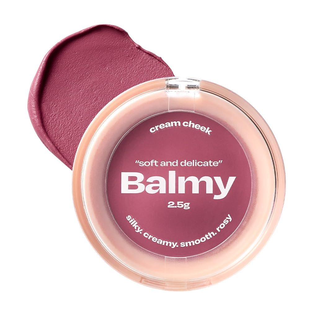 Balmy Cream Cheek | Lightweight Cloud-Touch Cheek Color | Buildable, Long-Wear Cream Blush with a Soft Matte Finish for Natural & Bold Looks | 2.5 g (No.6 Plum Jam)