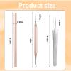 2Pcs Blackhead Removal Pimple Popper Tool Milia Removal Tool Professional Facial Comedones Extractor Cyst Loop Sharp Needle Double-Ended Angled Circle Acne Removal Kit for Blemish Whitehead Popping view 2