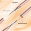 2Pcs Blackhead Removal Pimple Popper Tool Milia Removal Tool Professional Facial Comedones Extractor Cyst Loop Sharp Needle Double-Ended Angled Circle Acne Removal Kit for Blemish Whitehead Popping view 3
