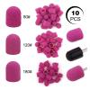 LZYXFP 10Pcs Purple Sanding Caps Nail Art Sanding Bands Block Caps Mandrel Gel Remover Foot Care Cuticle Drill Accessories Durable(Gray) view 3