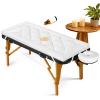 3inch Plush Lash Bed Topper Set  Waterproof Massage Table Topper, Cozy Pillow Top Mattress Fits Spa & Massage Tables For Esthetician Lash Artist,Includes White Massage Pad & Face Cradle Cover view 1