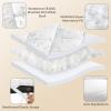 3inch Plush Lash Bed Topper Set  Waterproof Massage Table Topper, Cozy Pillow Top Mattress Fits Spa & Massage Tables For Esthetician Lash Artist,Includes White Massage Pad & Face Cradle Cover view 2