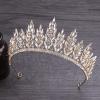Crown,king crown,tiara,crowns for women,princess crown, Hair Jewelry Crown Tiaras for Women Luxury Gorgeous Crystal Leaves Wedding Crown Royal Queen Tiaras Headbands for Girls Prom Bridal Crowns Bride view 3