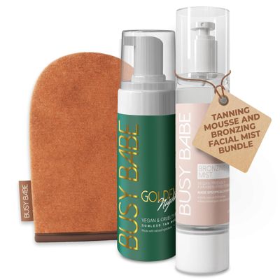Busy Babe Golden Nights Self Tanning Mousse & Bronzing Facial Tanning Mist