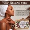AILKE BOOST LUSTER Arabica Coffee Exfoliating Soap Bar, Gentle Clean Skin, Reduce Dark Spots, Enriched with Coconut Oil, Shea Butter, Improve Dry And Dull Skin, 7 oz (Pack of 5) view 3