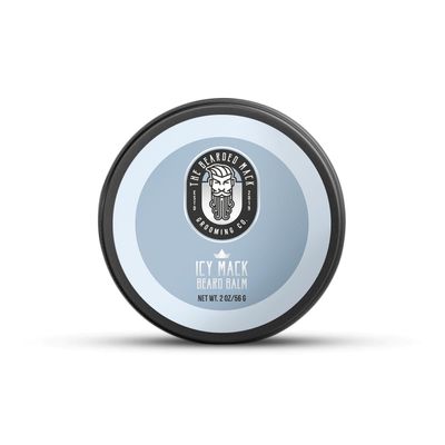 Bearded Mack Beard Balm - Icy Mack - Eucalyptus, Peppermint, & Tea Tree - Ultra Nourishing Beard Conditioning and Styling - Firm Hold - 2oz