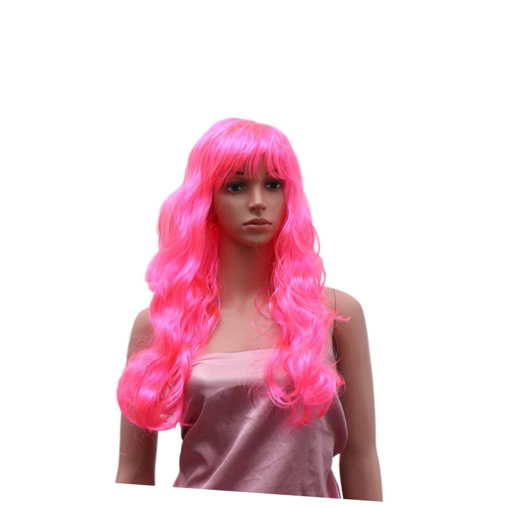 MOBUTOFU Fashion Wig Cover for Women Long Curly Hair Wig Halloween Woman Hairpiece