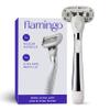 Flamingo Razors for Women, 1 Razor (Polished Chrome) Handle and 1 Razor Blade Refill view 1