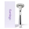 Flamingo Razors for Women, 1 Razor (Polished Chrome) Handle and 1 Razor Blade Refill view 2