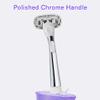 Flamingo Razors for Women, 1 Razor (Polished Chrome) Handle and 1 Razor Blade Refill view 4