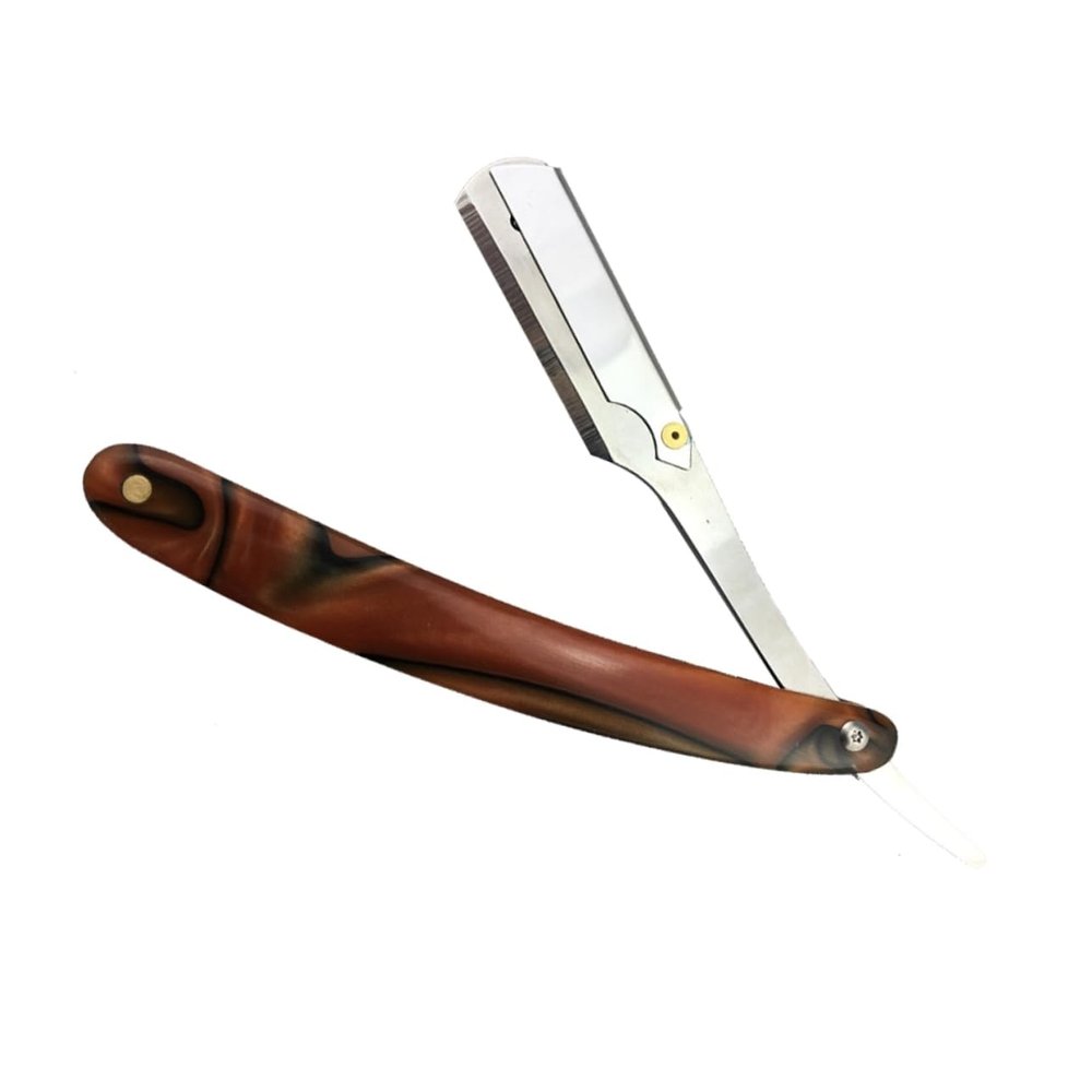FOMIYES Barber Razor Holder Manual Razor for Men Metal Shaving Tool Safe Easy Replacement for Beard Sideburns Short Fine Hair