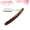 FOMIYES Barber Razor Holder Manual Razor for Men Metal Shaving Tool Safe Easy Replacement for Beard Sideburns Short Fine Hair view 3