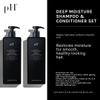 pH PURE HAIR Deep Moisture Shampoo & Conditioner Set - Moisturizing Formula For Dry Damaged Hair - Enriched with Kokum Nut Butter and Rose Extract 33.8 Oz (Pack of 2) view 2