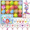 Bath Bombs for Girls Kids with Surprise Inside, 20 Pcs Fun Princess Fizzy Bath Bomb with Jewelry Toys, Mermaid Gifts for Daughter Granddaughter Niece, Girls Gift Set for Birthday Christmas view 1