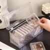 1 Storage Box and 14 Pcs 2.9" Press On Nail Boxes with 60 Pcs Adhesive Double Sided Tape, Press On Nail Packaging Boxes Acrylic Container Artificial False Nail Organizer Fake Nail Display Box view 2