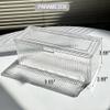 1 Storage Box and 14 Pcs 2.9" Press On Nail Boxes with 60 Pcs Adhesive Double Sided Tape, Press On Nail Packaging Boxes Acrylic Container Artificial False Nail Organizer Fake Nail Display Box view 3