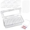 13 Pcs Press On Nail Storage Boxes with 54 Pcs Adhesive Double Sided Tape Acrylic Container Artificial False Nail Organizer Fake Nail Display Box (Clear 12pcs, 3.35) view 1