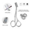 Firmlly Eyebrow Trimmer for Women - Stainless Steel Eyebrow Brow Scissors with Comb, Travel-Size Precision Shaping Tool for Beginners & Experts (Gun Black) view 4