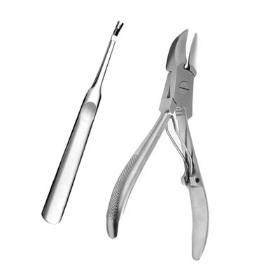 FOYTOKI 2pcs Portable Manicure Nipper Nail Clipper Set Cuticle Cutter for Fingernails and Toenails Ergonomic Design