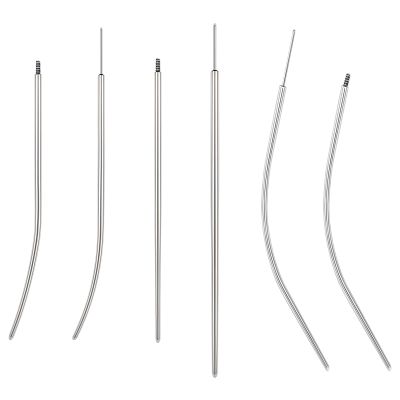 BodyAce 16G 18G 20G Piercing Tapers Can Be Bent Arbitrarily, Threadless Insertion Pin Screw On Assistant Tool, Body Piercing Stretching Kit for Ear/Nose/Lip/Eyebrow [20G(0.8mm) Mix]