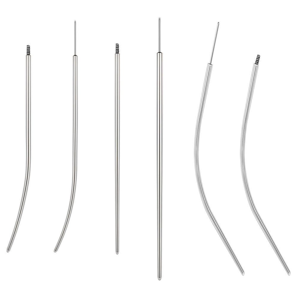 BodyAce 16G 18G 20G Piercing Tapers Can Be Bent Arbitrarily, Threadless Insertion Pin Screw On Assistant Tool, Body Piercing Stretching Kit for Ear/Nose/Lip/Eyebrow [20G(0.8mm) Mix]