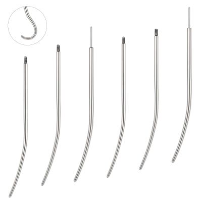 BodyAce 16G 18G 20G Piercing Tapers Can Be Bent Arbitrarily, Threadless Insertion Pin Screw On Assistant Tool, Body Piercing Stretching Kit for Ear/Nose/Lip/Eyebrow [18G(1.0mm) Bend Arbitrarily]