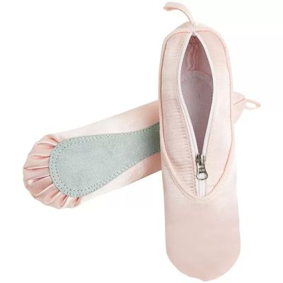 1pc Pink Canvas Ballet Shoe Cosmetics Case, Large Capacity Multifunctional Zipper Bag, Cosmetics and Office Stationery Organizer