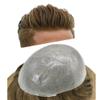 Healthlif Mens Toupee European Remy Human Hair Piece For Men V-looped Hair System For Men Ultra Thin Skin Toupee For Men Hairpiece Toupee 8X10#620#6 Light Brown+20% Grey 80% Density view 1